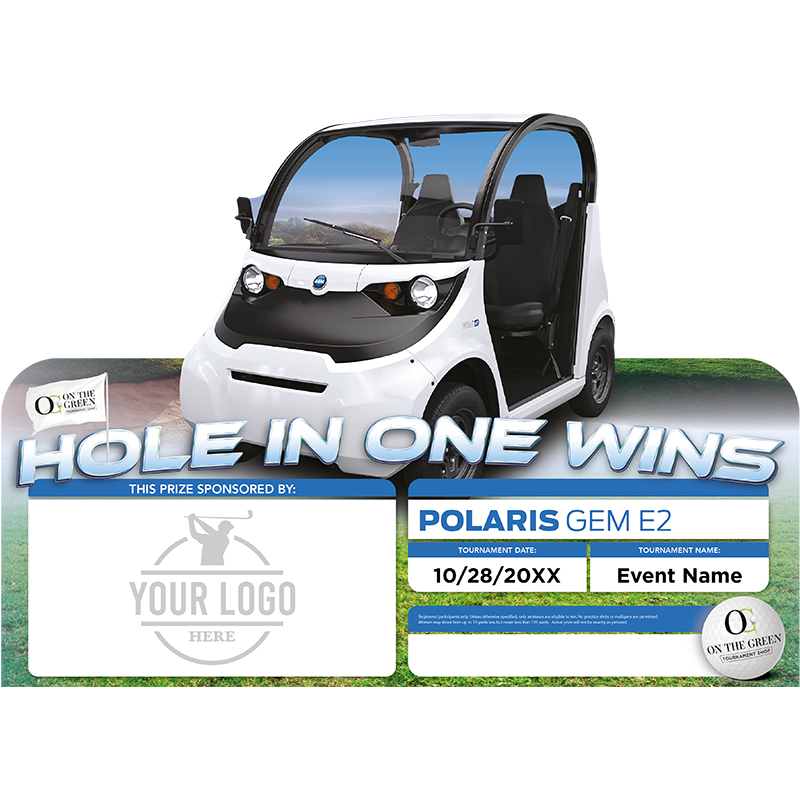Polaris GEM e2 Hole in One Prize Package Polaris GEM e2 Hole in One Prize Package
